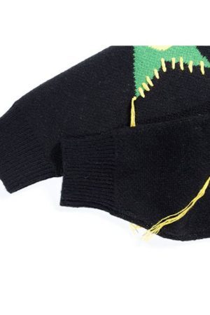 Style Core Aesthetics, New Style Trends Smiley Star Pattern Sweater