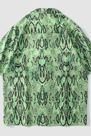 Style Core Aesthetics, New Style Trends Snake Pattern Printed Shirts