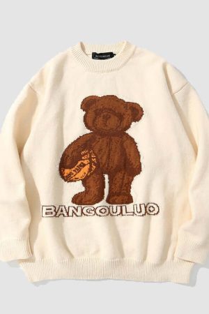 Style Core Aesthetics, New Style Trends Soccer Bear Sweater