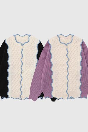 Style Core Aesthetics, New Style Trends Soft Colorblock Knit Cardigan