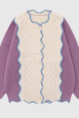 Style Core Aesthetics, New Style Trends Soft Colorblock Knit Cardigan