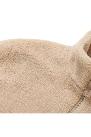 Style Core Aesthetics, New Style Trends Solid Color Berber Fleece Jacket