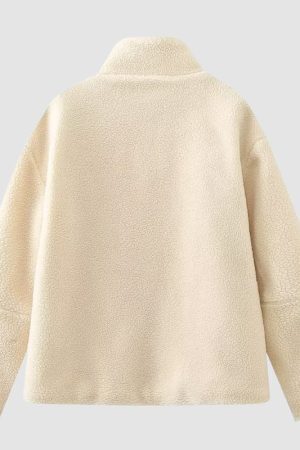 Style Core Aesthetics, New Style Trends Solid Color Berber Fleece Jacket