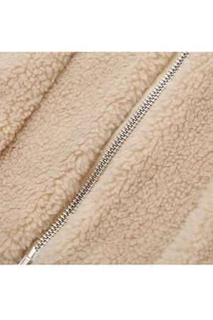 Style Core Aesthetics, New Style Trends Solid Color Berber Fleece Jacket