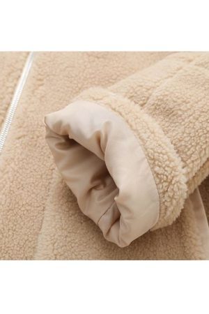 Style Core Aesthetics, New Style Trends Solid Color Berber Fleece Jacket