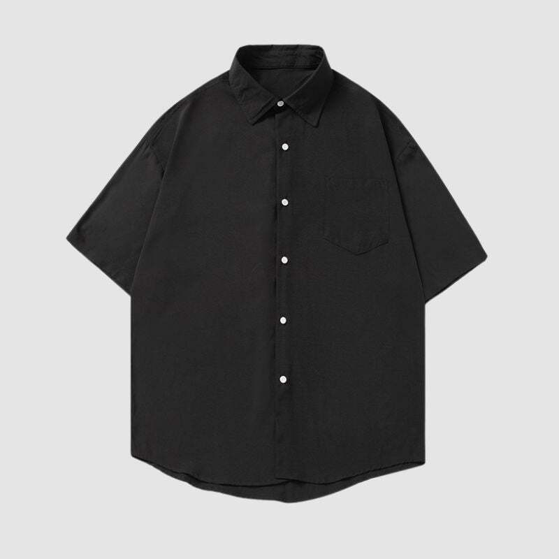 Style Core Aesthetics, New Style Trends Solid Color Drape Shirts