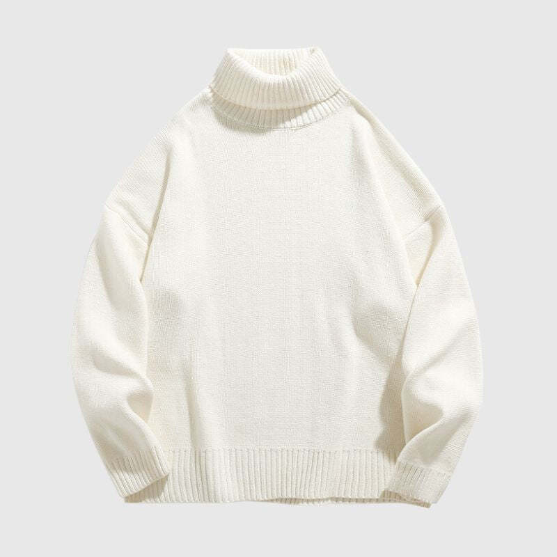 Style Core Aesthetics, New Style Trends Solid Color High Neck Knit Pullover