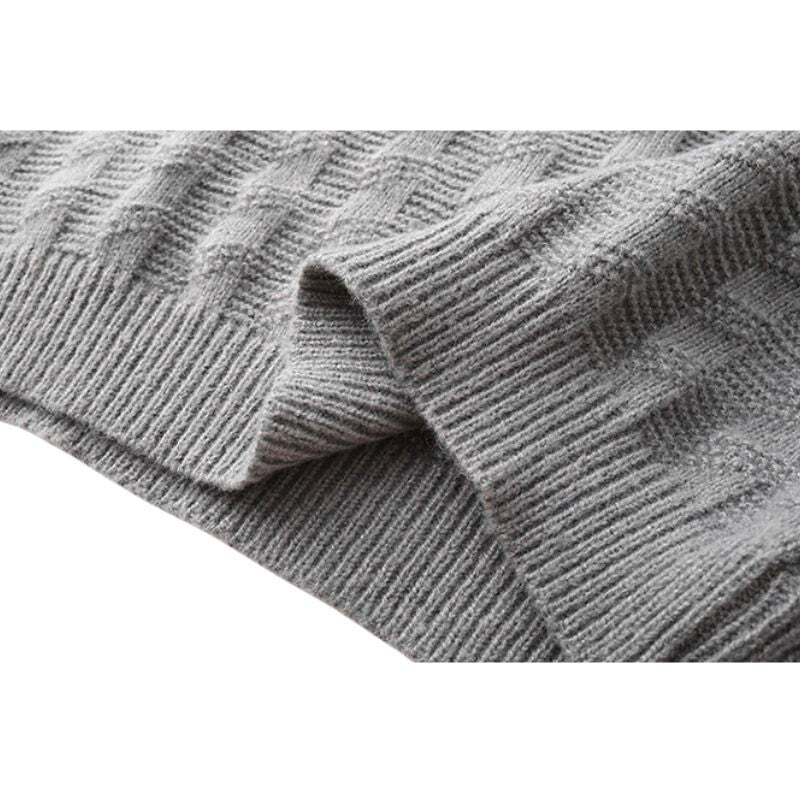 Style Core Aesthetics, New Style Trends Solid Color Jacquard Turtleneck Sweater Style Core Aesthetics, New Style Trends Solid Color Jacquard Turtleneck Sweater