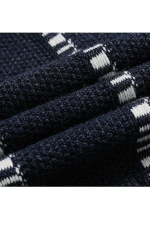 Style Core Aesthetics, New Style Trends Solid Color Stripe Knit Pullover