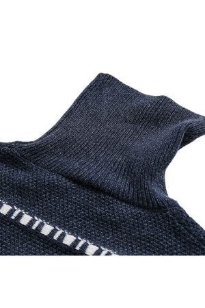 Style Core Aesthetics, New Style Trends Solid Color Stripe Knit Pullover