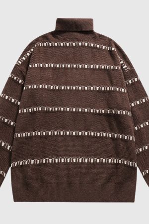 Style Core Aesthetics, New Style Trends Solid Color Stripe Knit Pullover