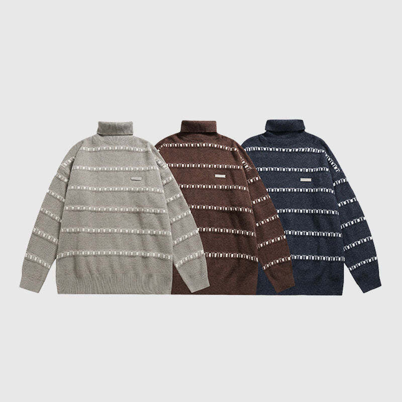 Style Core Aesthetics, New Style Trends Solid Color Stripe Knit Pullover Style Core Aesthetics, New Style Trends Solid Color Stripe Knit Pullover