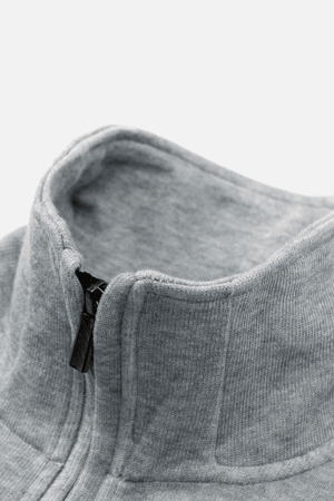 Style Core Aesthetics, New Style Trends Solid Half-Zip Stand Collar Sweatshirt