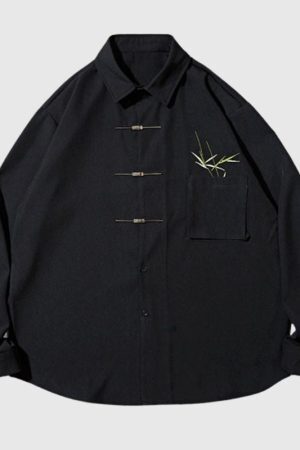 Style Core Aesthetics, New Style Trends Solid Metal Button Shirts