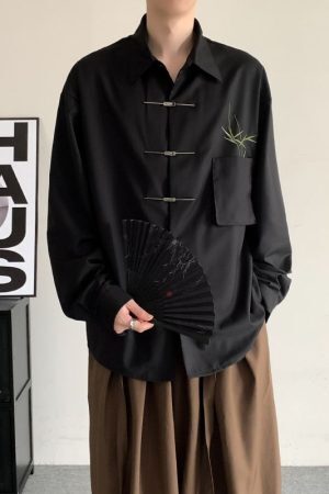 Style Core Aesthetics, New Style Trends Solid Metal Button Shirts