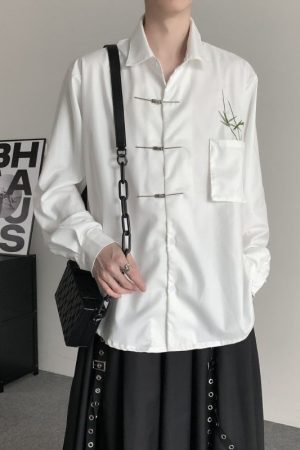 Style Core Aesthetics, New Style Trends Solid Metal Button Shirts