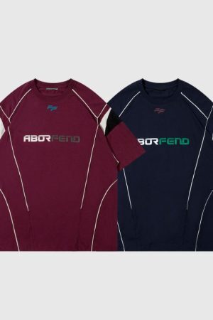Style Core Aesthetics, New Style Trends Solid Patch Racing Tee