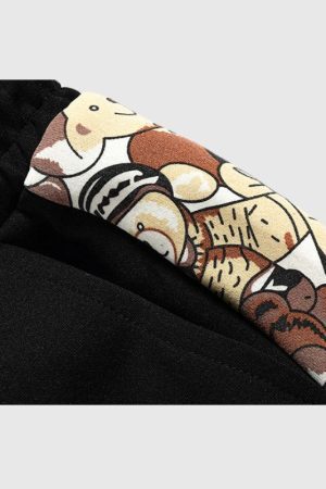 Style Core Aesthetics, New Style Trends Solid Patchwork Hoodie Set