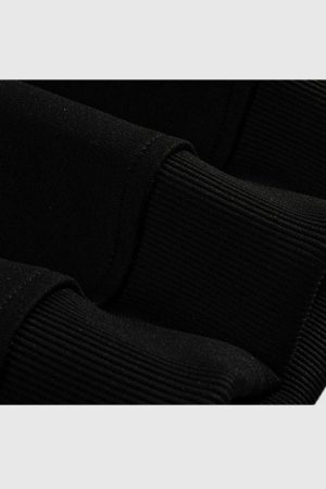 Style Core Aesthetics, New Style Trends Solid Patchwork Hoodie Set