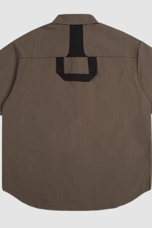 Style Core Aesthetics, New Style Trends Solid Patchwork Shirts