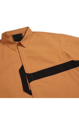 Style Core Aesthetics, New Style Trends Solid Patchwork Shirts