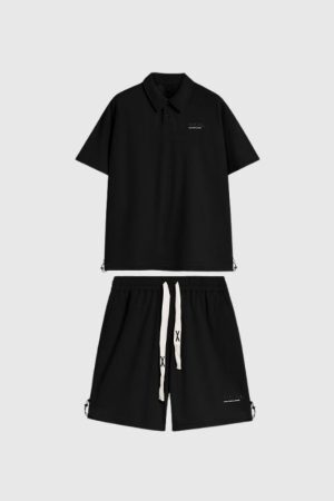 Style Core Aesthetics, New Style Trends Solid Polo Tee Set