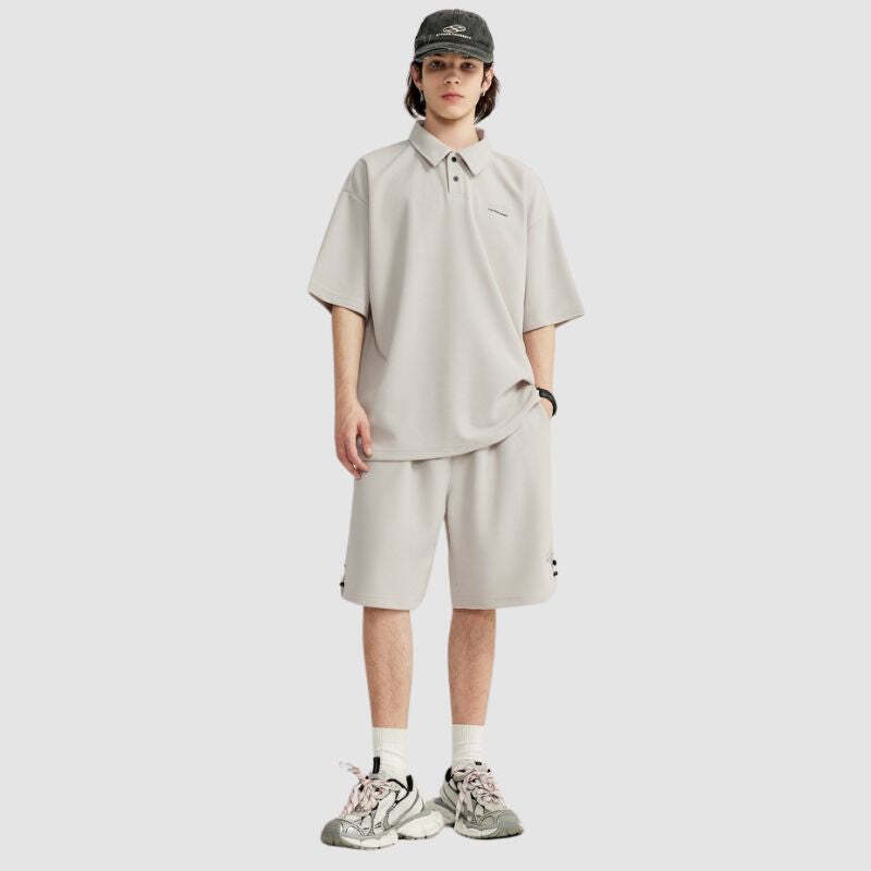 Style Core Aesthetics, New Style Trends Solid Polo Tee Set