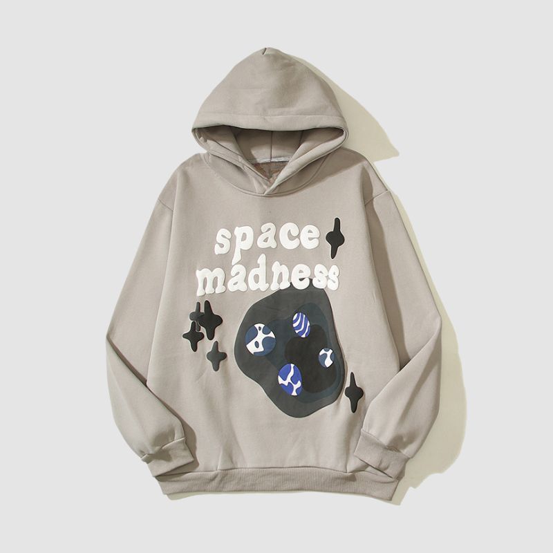 Style Core Aesthetics, New Style Trends Space Odyssey Foamy Letter Hoodie