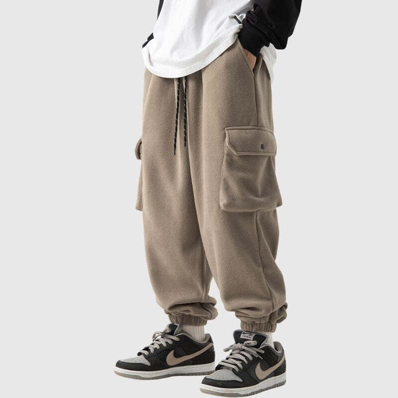 Style Core Aesthetics, New Style Trends Spacious Pocket Loose Fit Fleece Utility Pants Style Core Aesthetics, New Style Trends Spacious Pocket Loose Fit Fleece Utility Pants