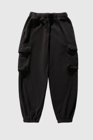 Style Core Aesthetics, New Style Trends Spacious Pocket Loose Fit Fleece Utility Pants
