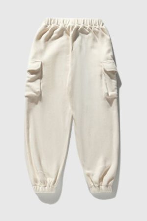 Style Core Aesthetics, New Style Trends Spacious Pocket Loose Fit Fleece Utility Pants