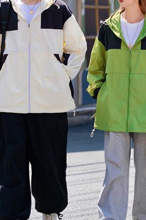 Style Core Aesthetics, New Style Trends Splicing Casual Breathable Sunproof QD Jacket
