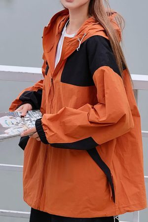 Style Core Aesthetics, New Style Trends Splicing Casual Breathable Sunproof QD Jacket