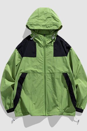 Style Core Aesthetics, New Style Trends Splicing Casual Breathable Sunproof QD Jacket