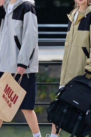 Style Core Aesthetics, New Style Trends Splicing Casual Breathable Sunproof QD Jacket