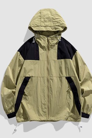Style Core Aesthetics, New Style Trends Splicing Casual Breathable Sunproof QD Jacket