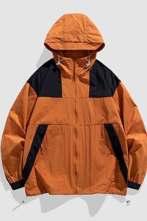 Style Core Aesthetics, New Style Trends Splicing Casual Breathable Sunproof QD Jacket