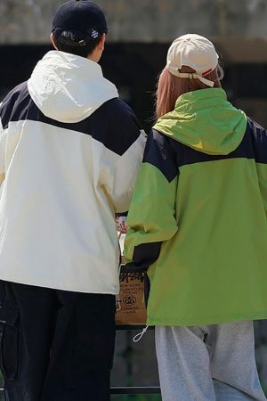 Style Core Aesthetics, New Style Trends Splicing Casual Breathable Sunproof QD Jacket