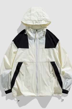 Style Core Aesthetics, New Style Trends Splicing Casual Breathable Sunproof QD Jacket