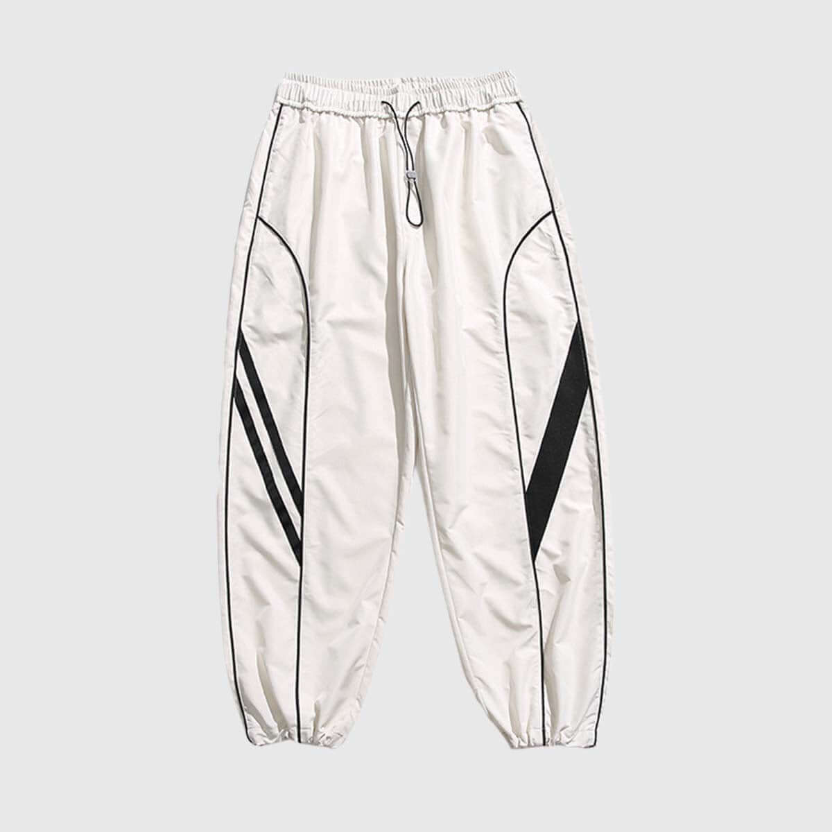 Style Core Aesthetics, New Style Trends Splicing Elastic Casual Pants