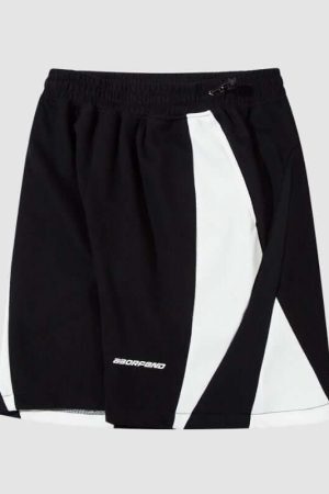 Style Core Aesthetics, New Style Trends Sports Color Block Shorts