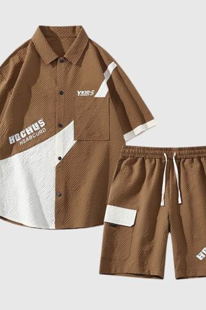 Style Core Aesthetics, New Style Trends Sporty Color Block Leisure Set