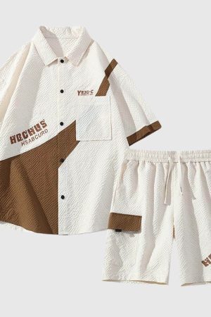 Style Core Aesthetics, New Style Trends Sporty Color Block Leisure Set