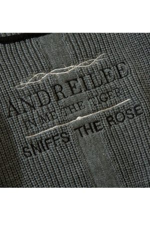 Style Core Aesthetics, New Style Trends Square Neck Letter Embroidery Irregular Hem Tassel Cropped Sweater