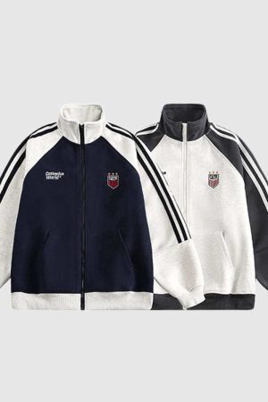 Style Core Aesthetics, New Style Trends Stand Collar Track Jacket