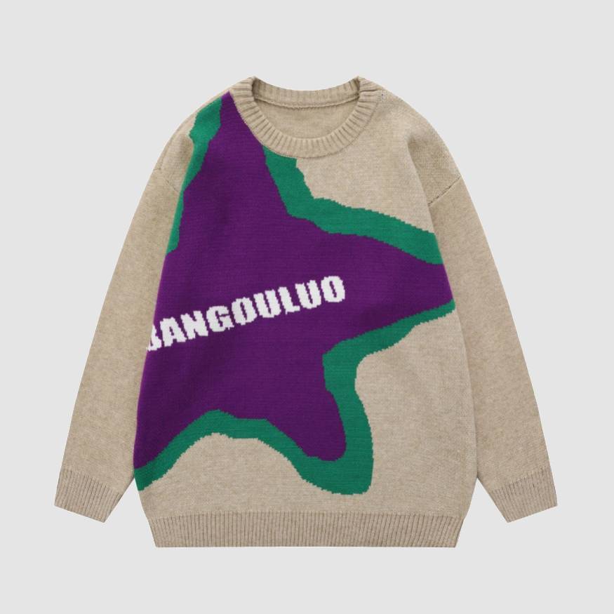 Style Core Aesthetics, New Style Trends Star Pattern Jacquard Sweater