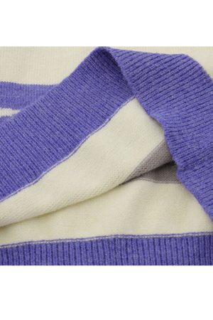 Style Core Aesthetics, New Style Trends Star Pattern Stripe Patchwork Pullover