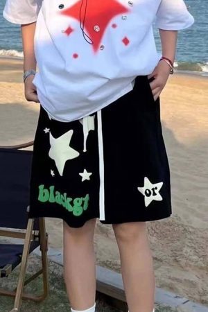 Style Core Aesthetics, New Style Trends Star Print Shorts