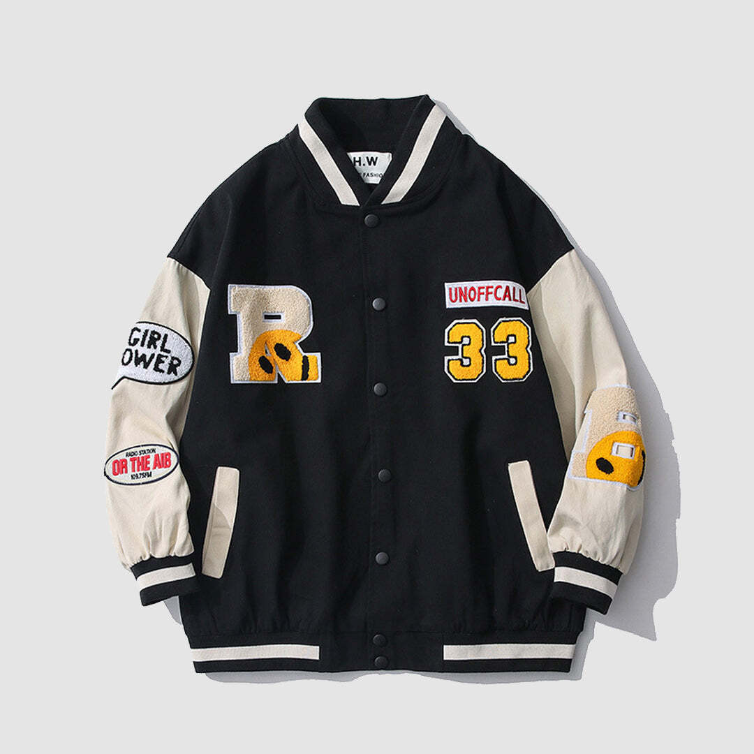 Style Core Aesthetics, New Style Trends Street Patch Varsity Jackets