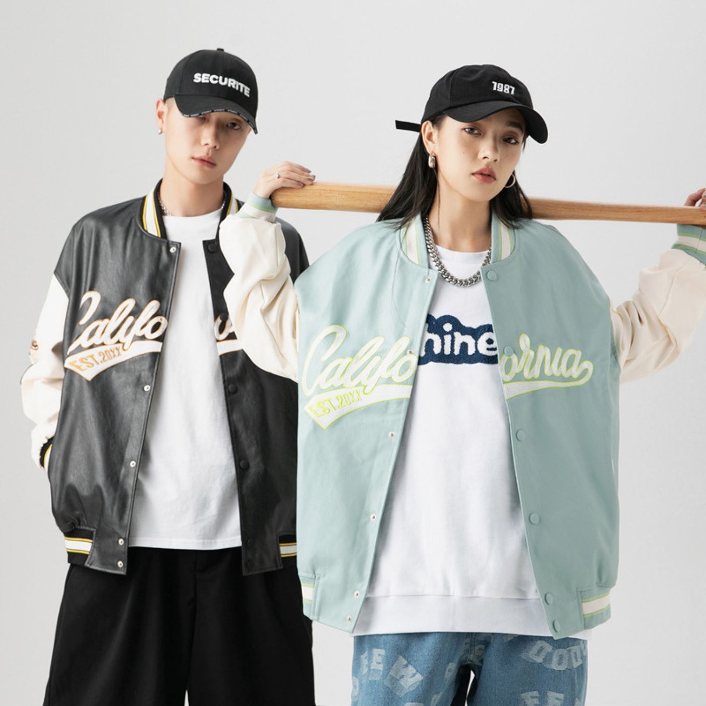 Style Core Aesthetics, New Style Trends Streetwear Embroidered PU Leather Baseball Jacket Style Core Aesthetics, New Style Trends Streetwear Embroidered PU Leather Baseball Jacket